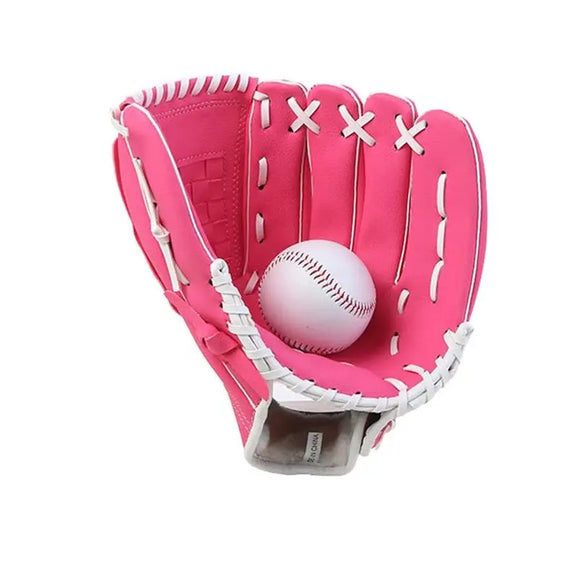 Gant de baseball pour adolescent de couleur rose ici sur un fond blanc.