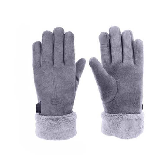 Gants chauffants femme designs avec index tactile sur fond blanc