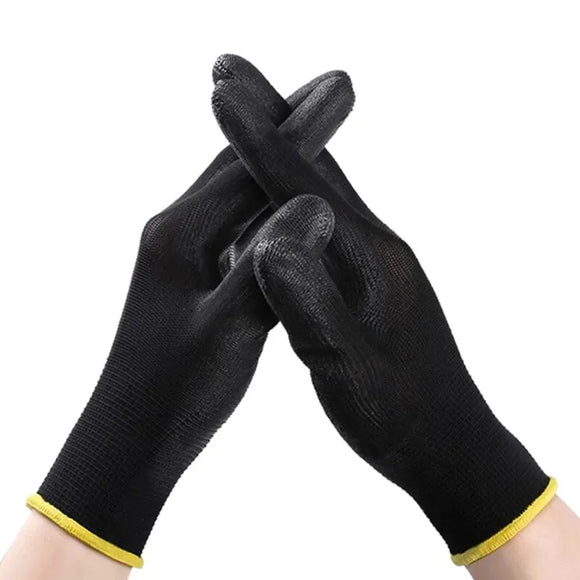 Gants electricien flexibles et respirants sur fond blanc