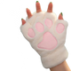 Gants sans doigts en forme de pattes de chat ici sur un fond blanc.