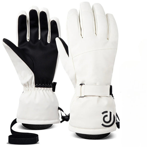 Gants ski femme pour écran tactile ici sur un fond blanc.